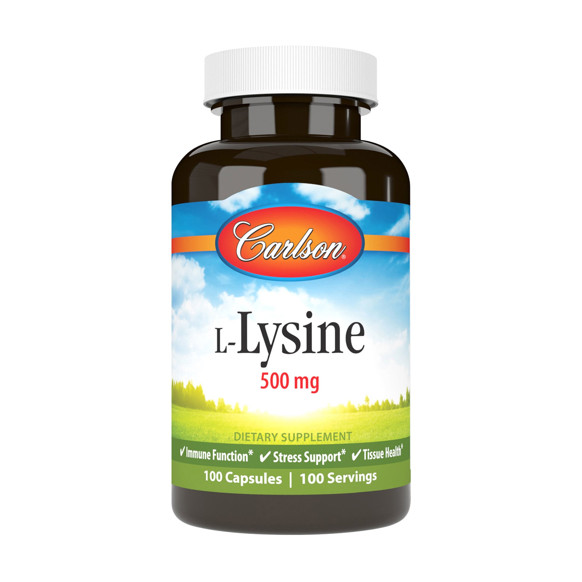 L-Лізин Carlson Labs L-Lysine 500 мг, 100 капсул