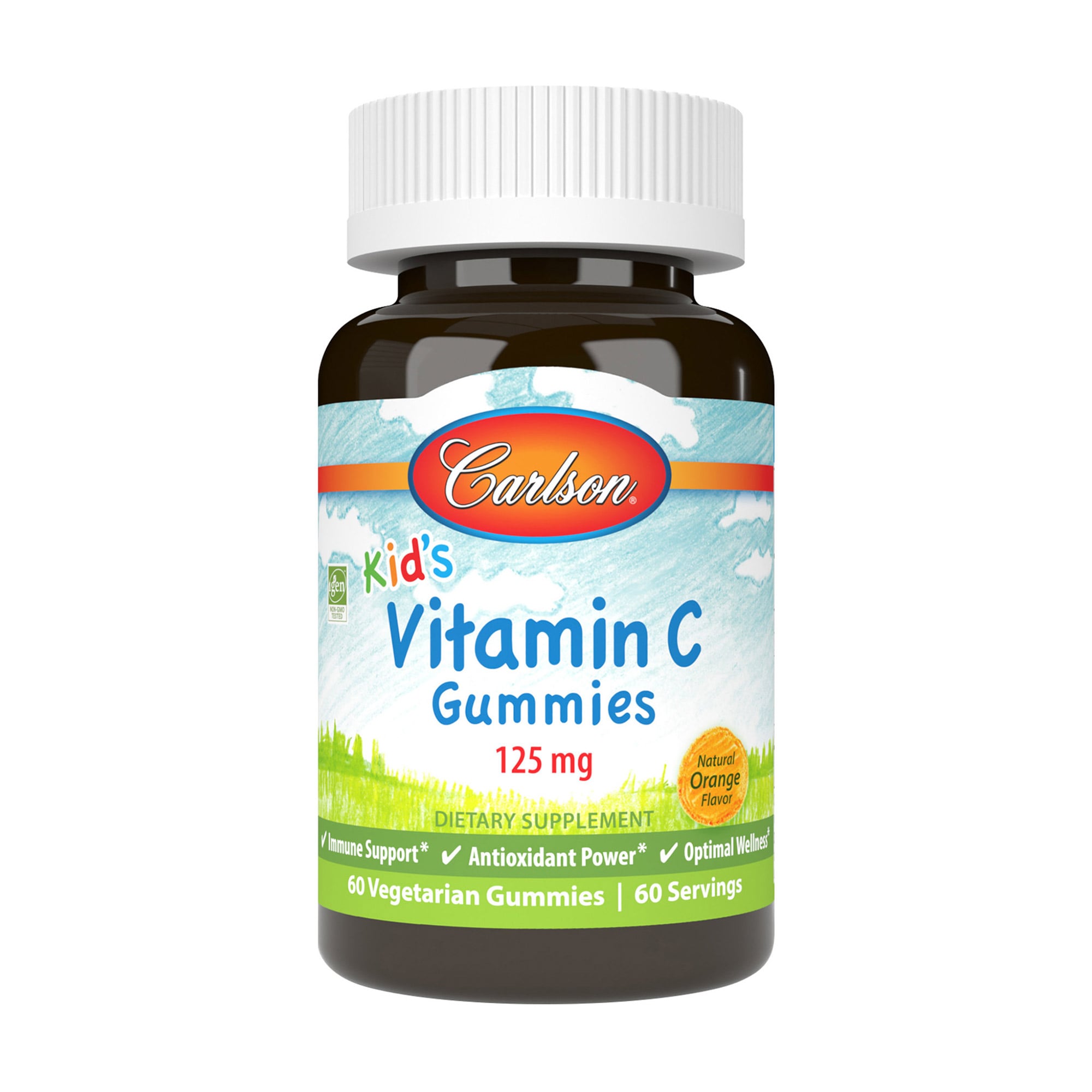 Вітамін С для дітей Carlson Labs Kid's Vitamin С 125 мг, 60 жувальних цукерок